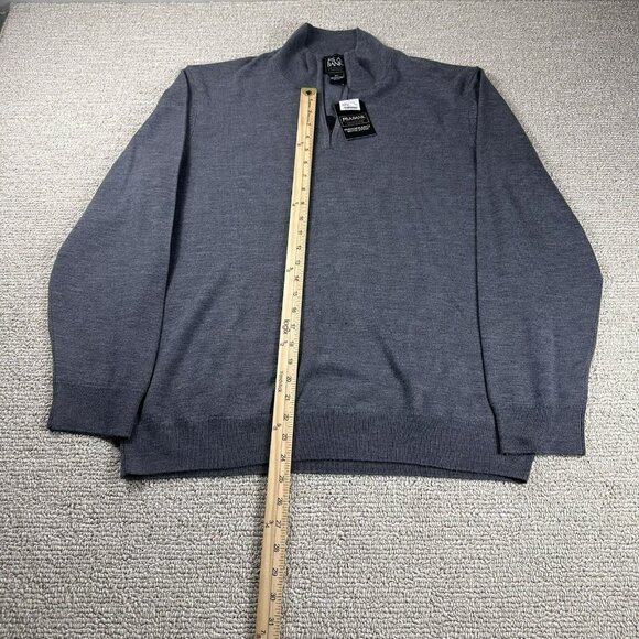 Jos A Bank 1/4 Zip Mock Neck Pullover Sweater Gray Men’s Size 2XLT - Picture 3 of 7